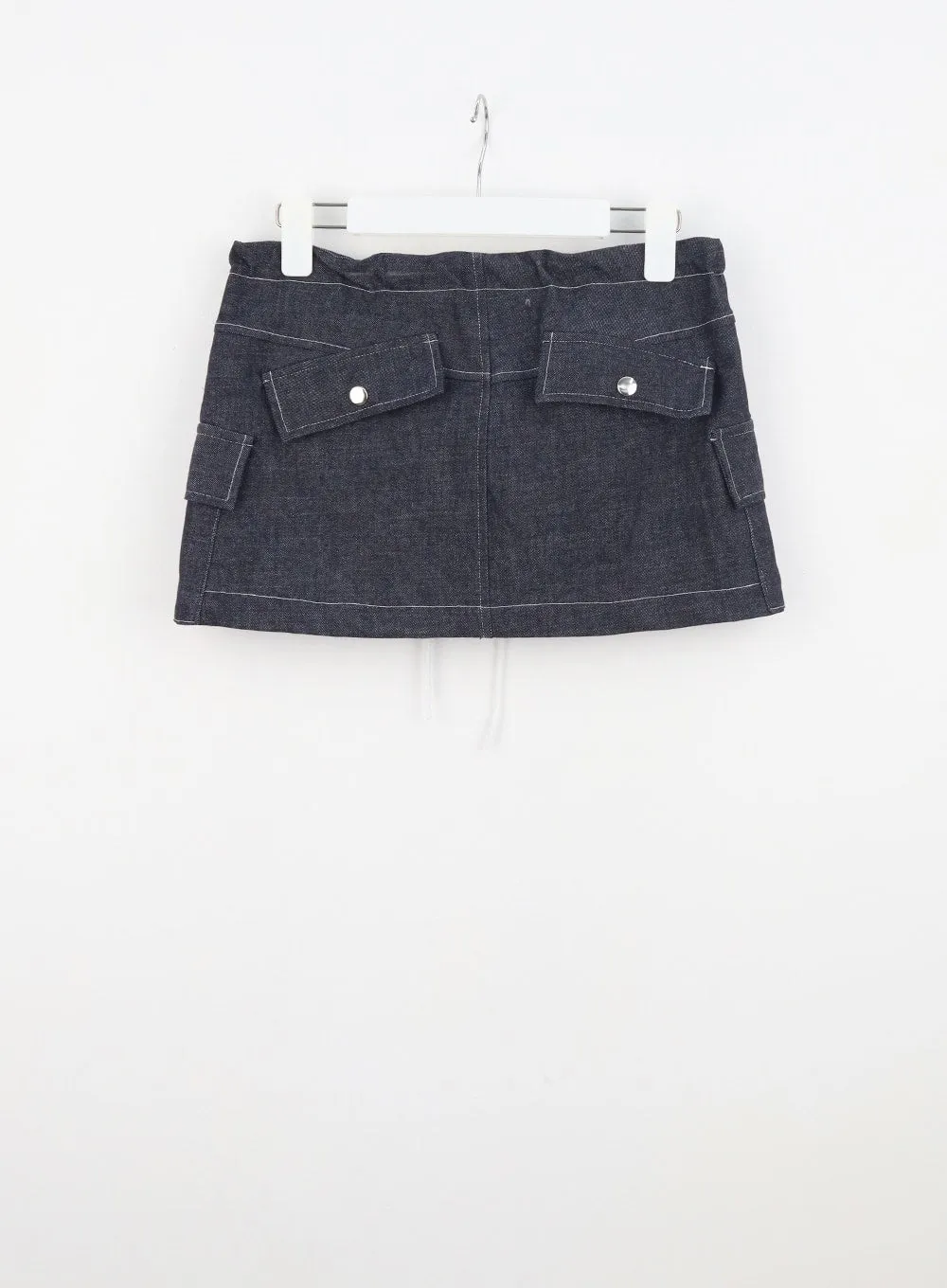 Drawstring Mini Skirt CU326