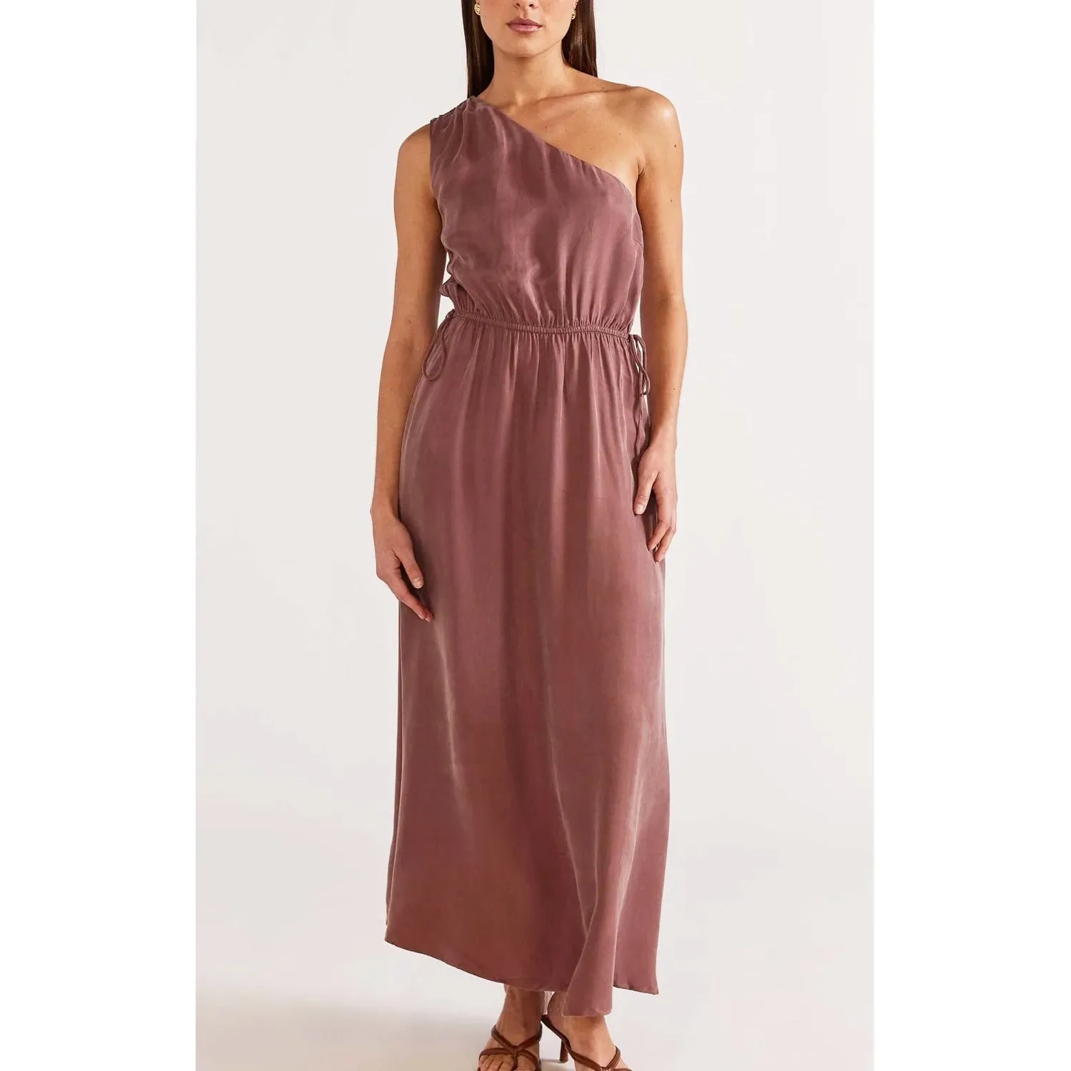 Dress Vento One Shoulder - Mocha