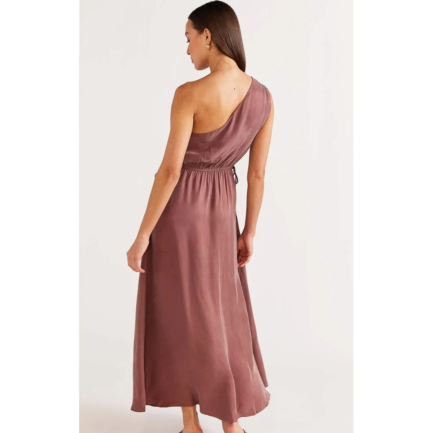 Dress Vento One Shoulder - Mocha