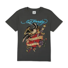 ED HARDY Rhinestone Eagle Dagger Graphic T-Shirt