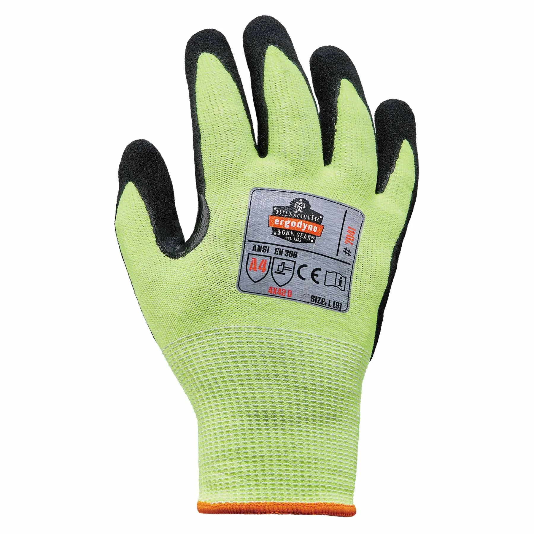 Ergodyne 17815 7041 XL Lime ANSI A4 Nitrile-Coated CR Gloves