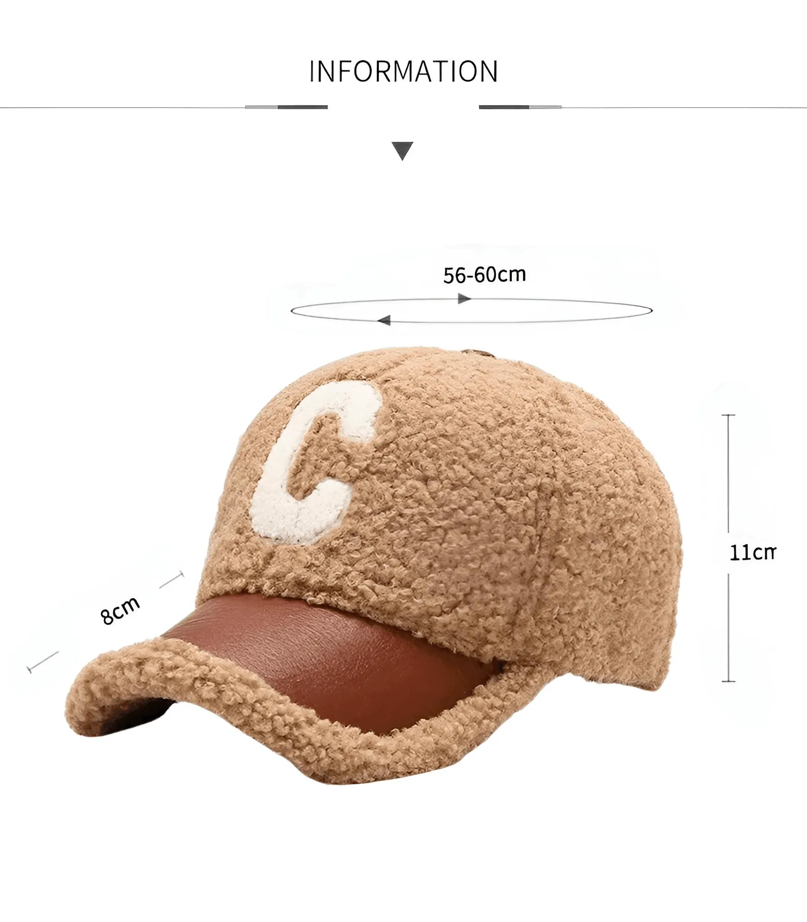 Faux Lamb's Wool Teddy Baseball Caps