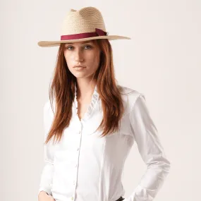 Fedora Style Red Straw Hat