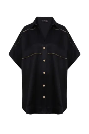 Flat Studded Oversized Shirt