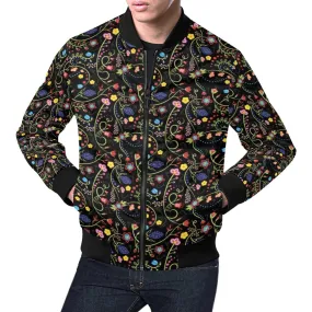 Fresh Fleur Midnight Bomber Jacket for Men