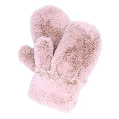 Frosted Faux Furs Mittens