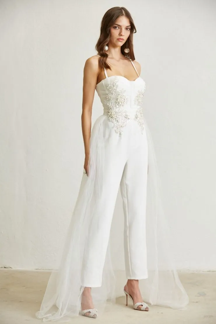 Future Mrs. Pearl & Sequin Tulle Jumpsuit