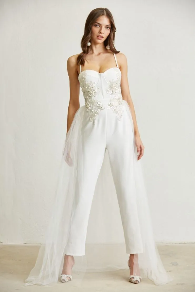 Future Mrs. Pearl & Sequin Tulle Jumpsuit