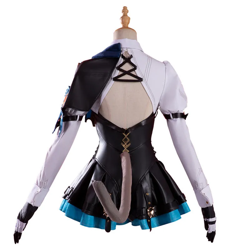 Genshin Impact Lynette Cosplay Costume Magician Assistant Dress Halloween Party Suit