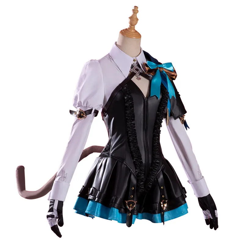 Genshin Impact Lynette Cosplay Costume Magician Assistant Dress Halloween Party Suit