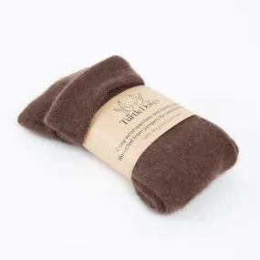 Gents Brown Cashmere Fingerless Gloves