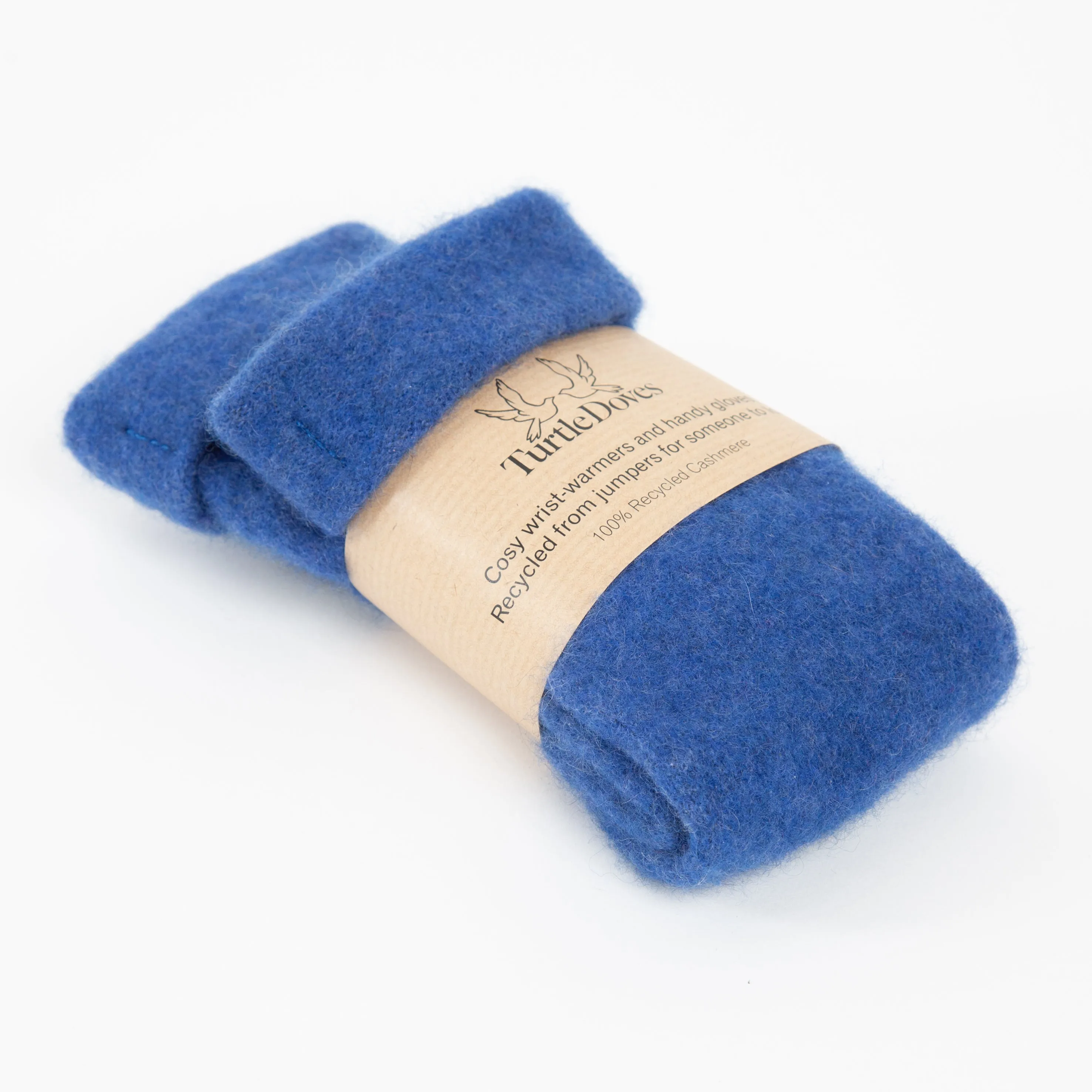 Gents Denim Cashmere Fingerless Gloves