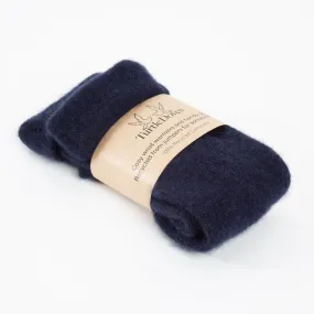 Gents Navy Cashmere Fingerless Gloves