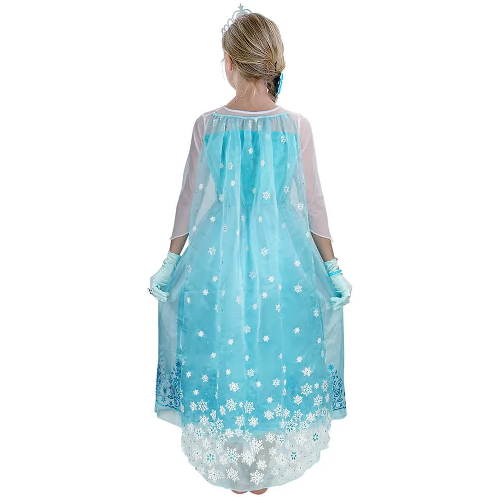 Girls Frozen Elsa Dress Cosplay Costume