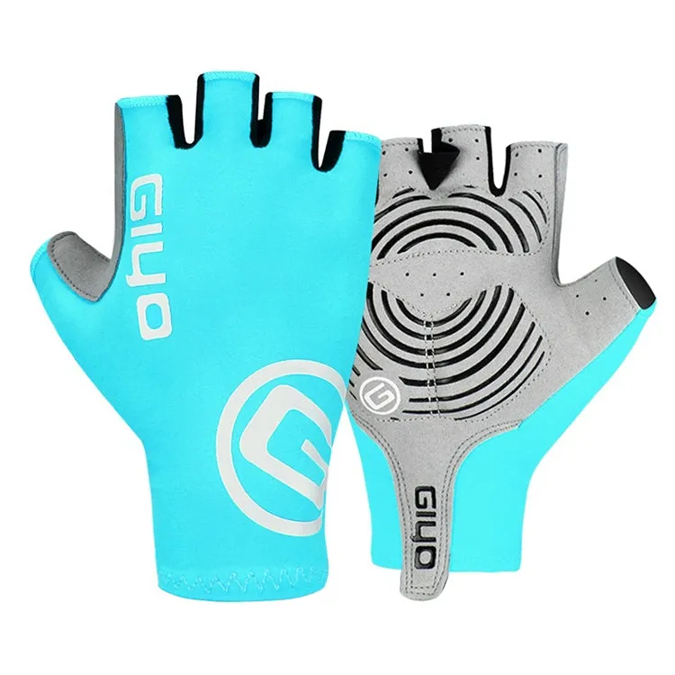 GIYO Outdoor Half-Finger Gloves Mountain Road Bike Cycling Gloves, Size: XXL(Light Blue)