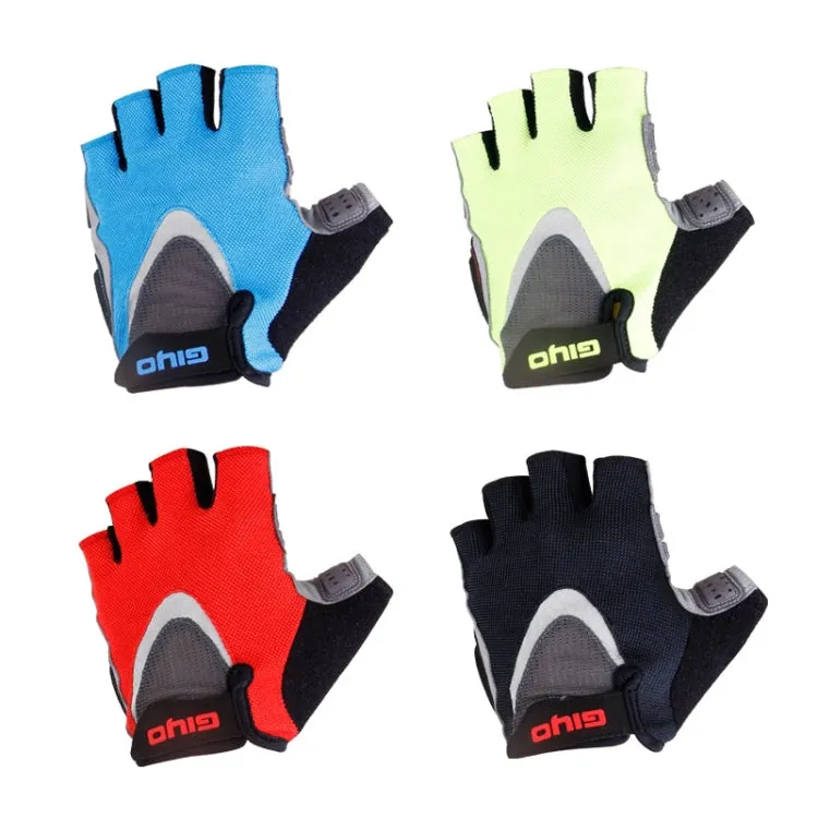 GIYO S-01 GEL Shockproof Cycling Half Finger Gloves Anti-slip Bicycle Gloves, Size: M(Black)