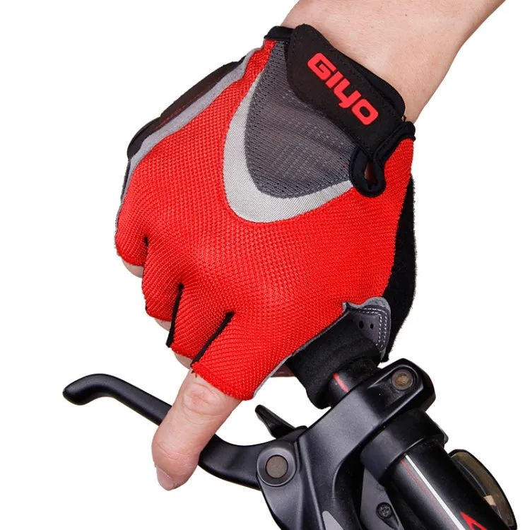 GIYO S-01 GEL Shockproof Cycling Half Finger Gloves Anti-slip Bicycle Gloves, Size: M(Black)