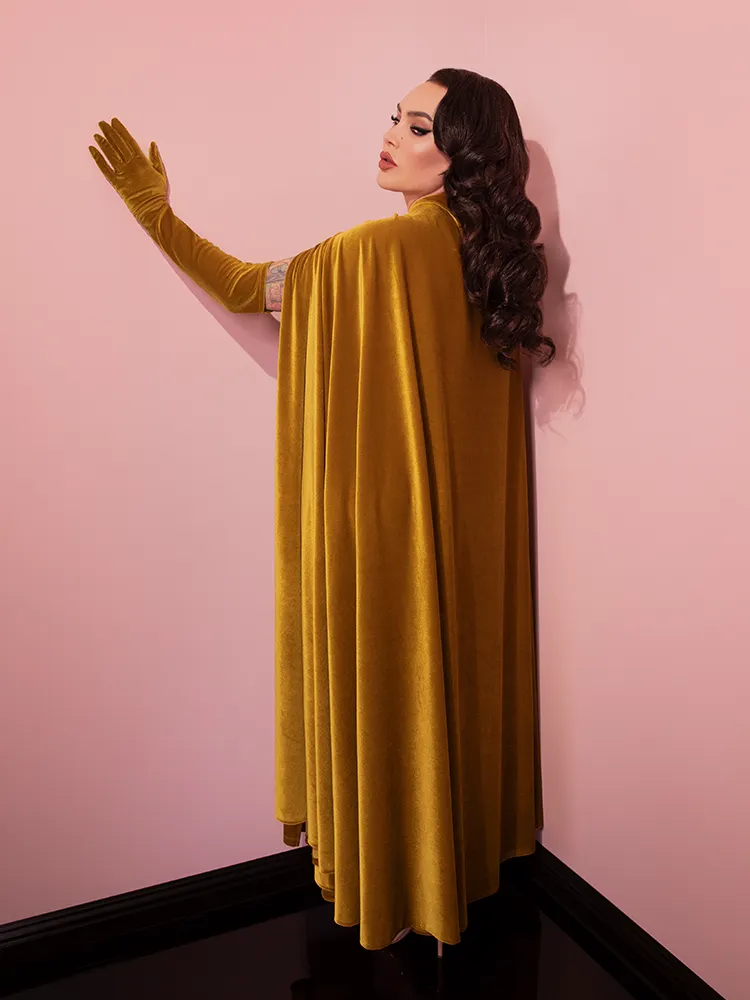 Golden Era Cape in Gold Velvet - Vixen by Micheline Pitt