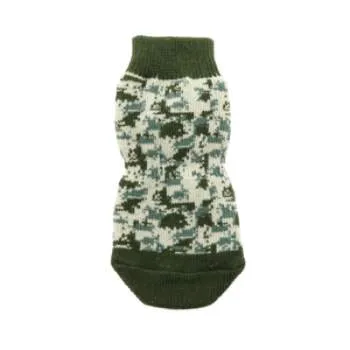 Green Camo Non-Skid Socks