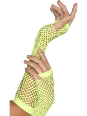 Green Fishnet Gloves