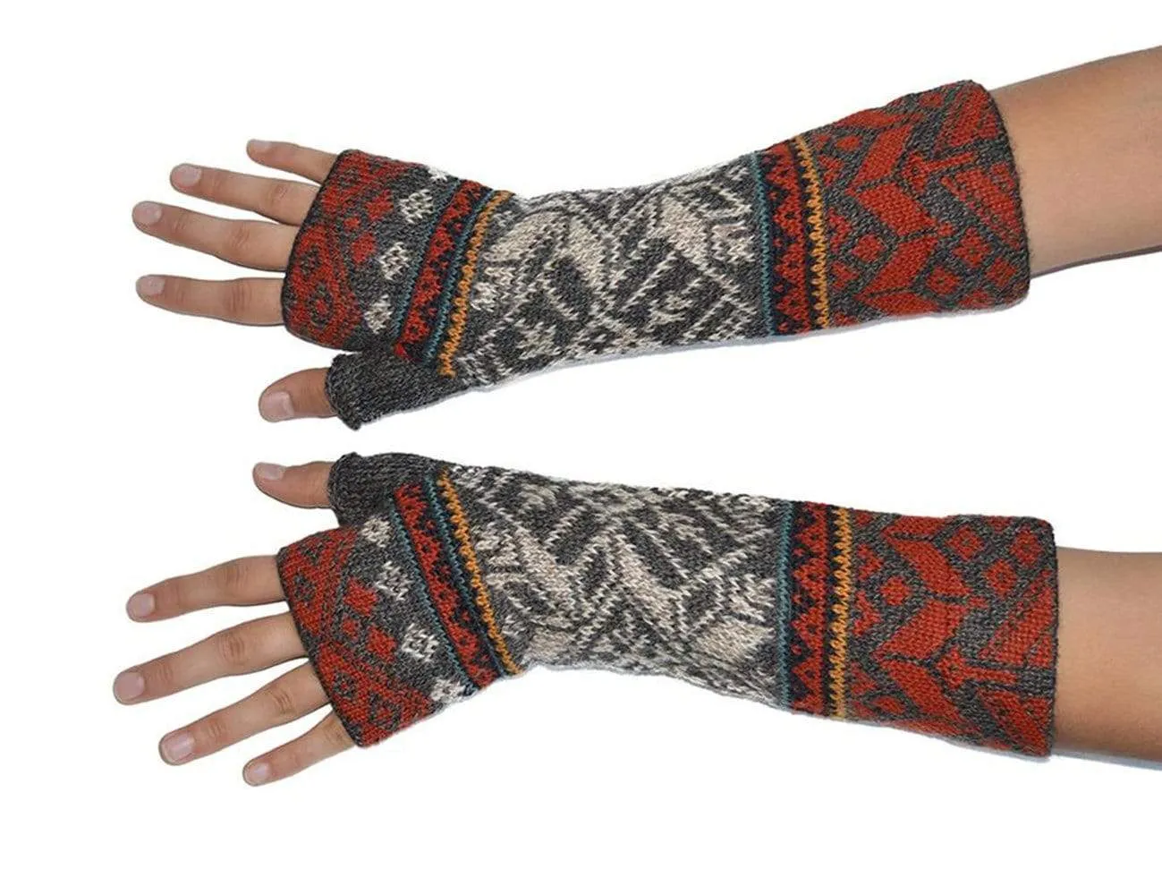 Greta Women's Fingerless Alpaca Gloves