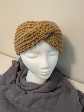 Headband Earwarmer - Twist style - Color: Caramel