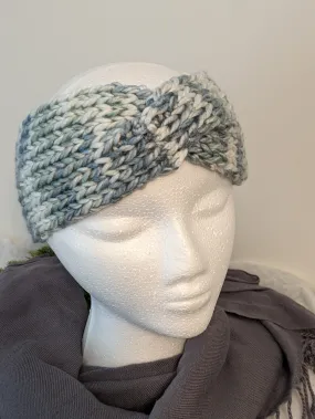 Headband Earwarmer - Twist style - Color: Still Water