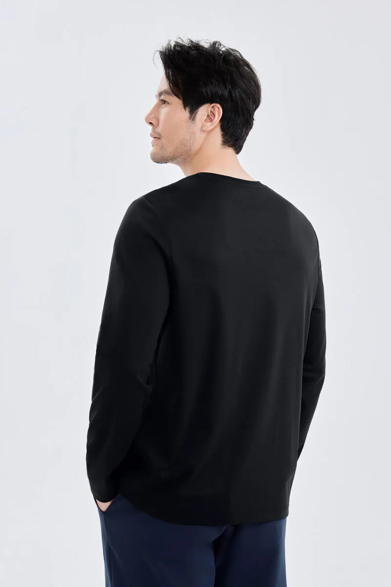 HeatGuard Crew Neck Long Sleeve T-Shirt | Black BKFD01