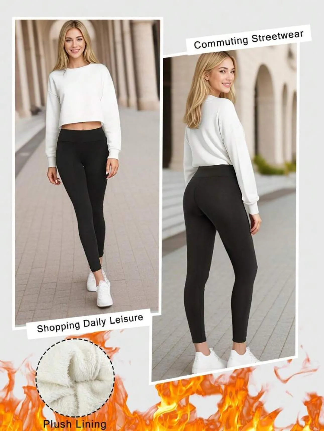 High Waist Tummy Control Thermal Leggings