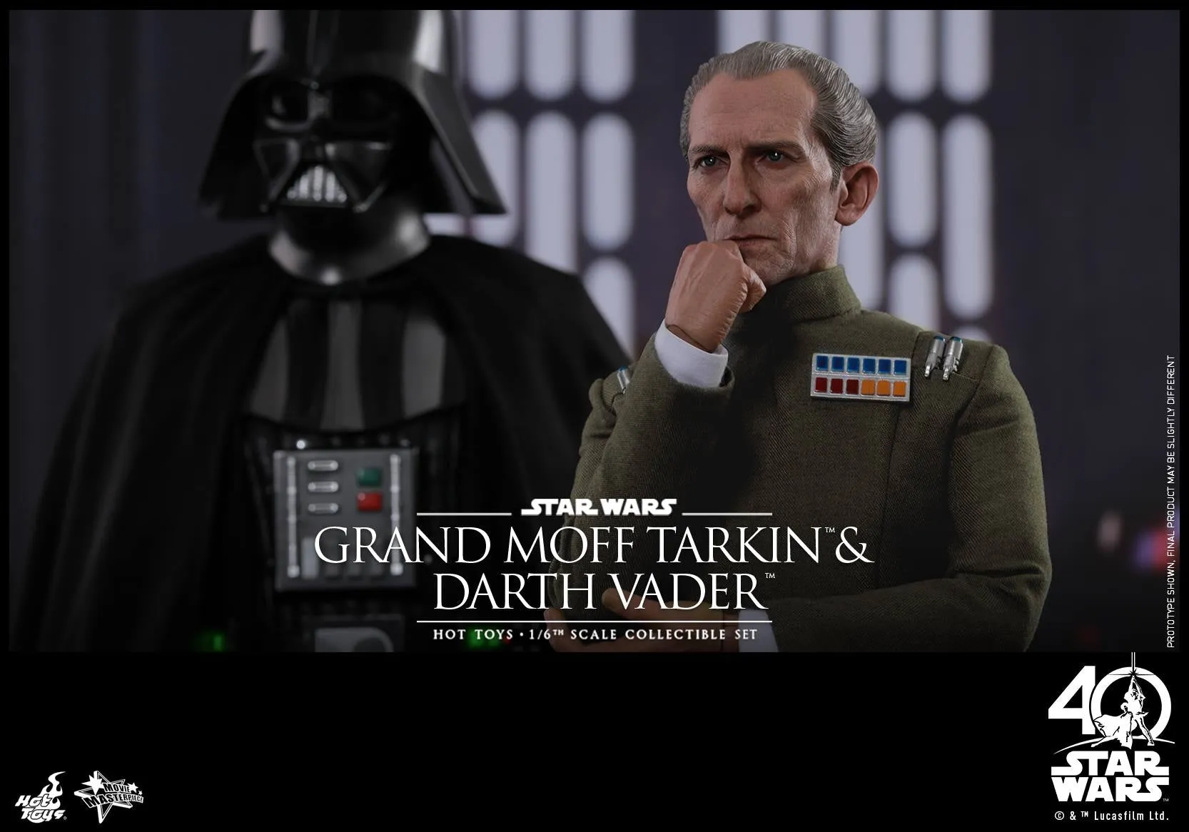 Hot Toys - MMS434 - Star Wars: Episode IV A New Hope - Grand Moff Tarkin & Darth Vader Collectible Set