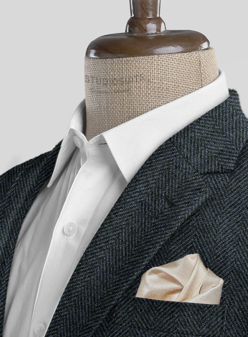 Italian Highlander Blue Herringbone Tweed Suit