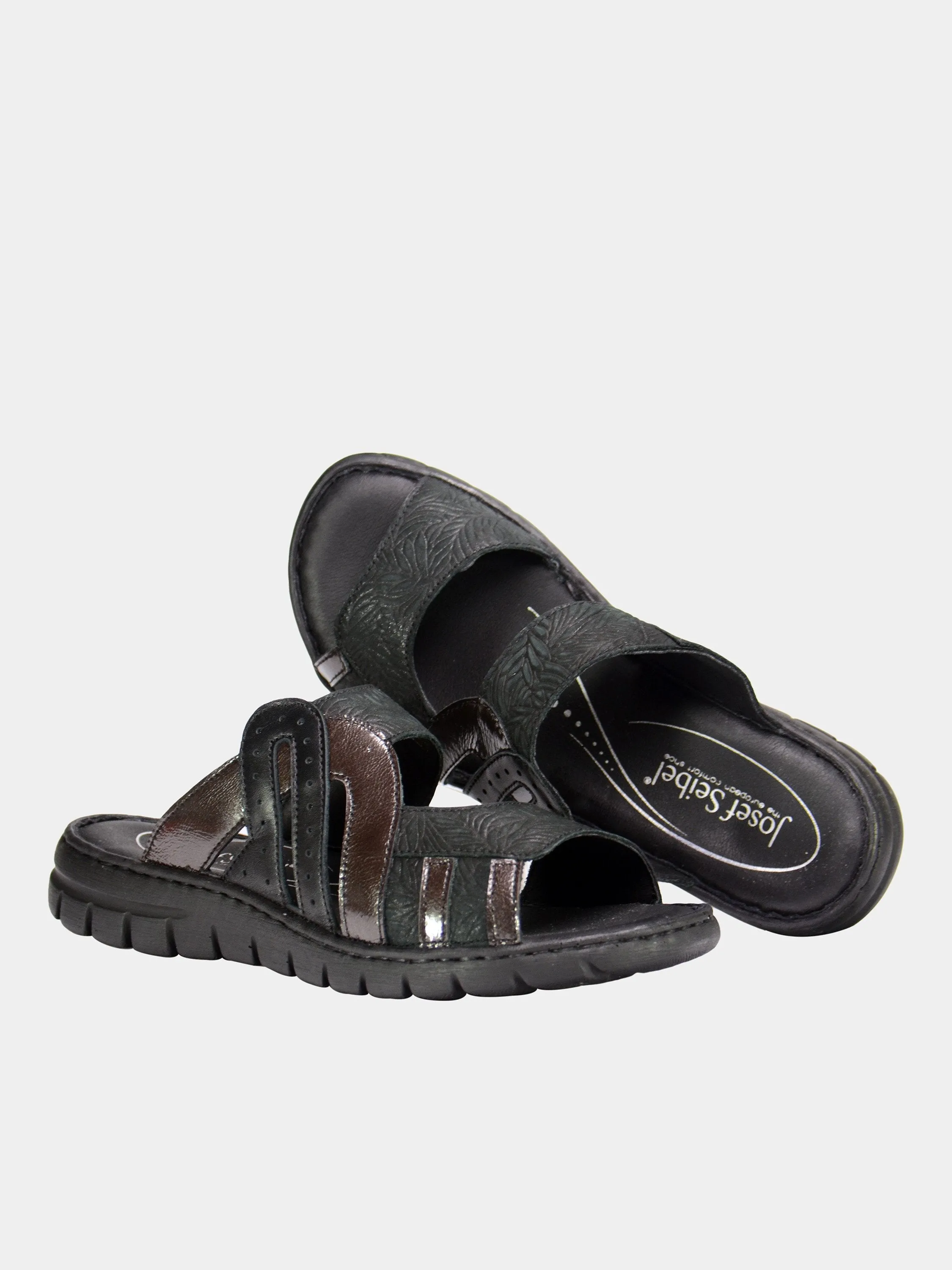 Josef Seibel Maze Slider Leather Sandals