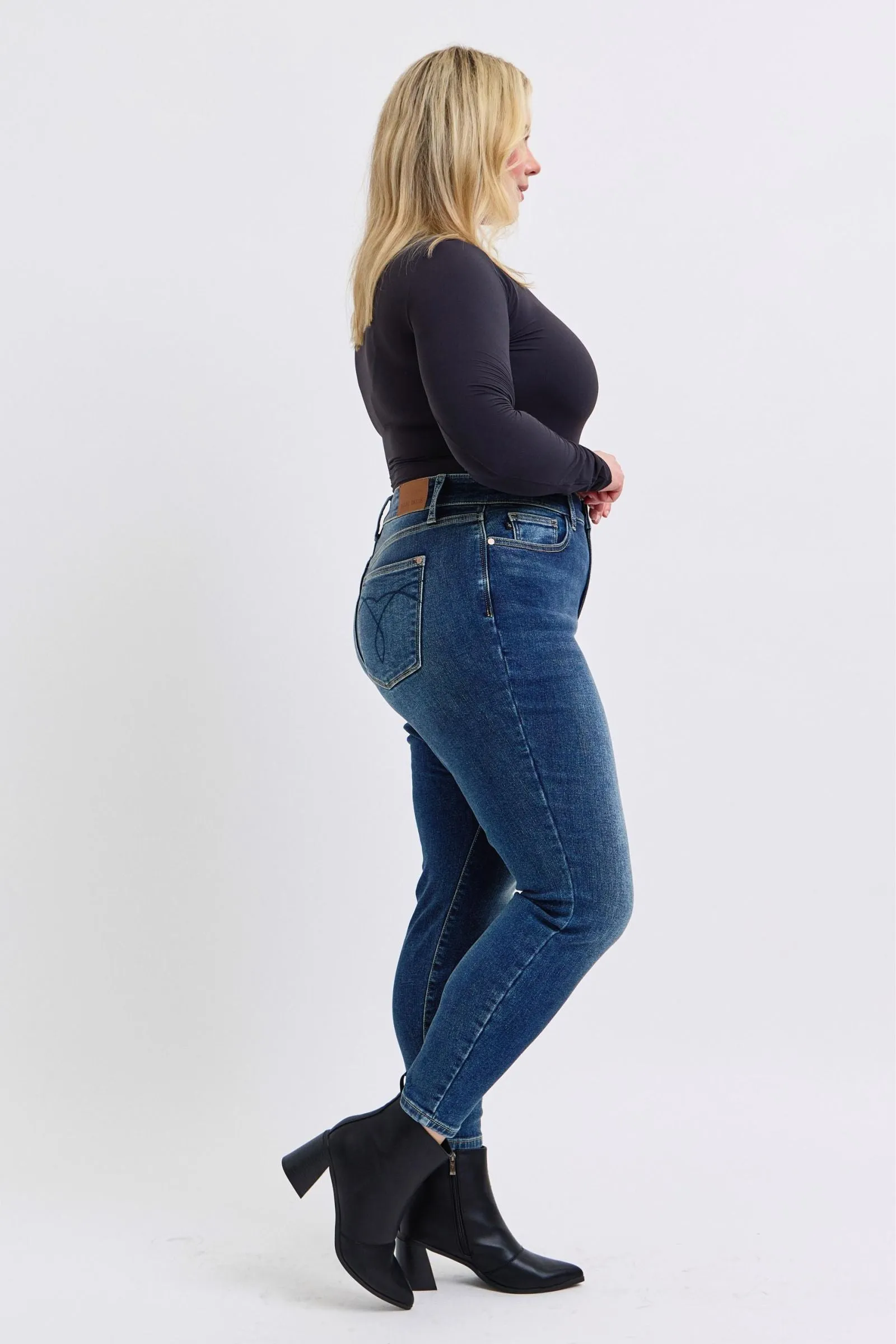 Judy Blue Mid Rise Thermal Skinny 82639