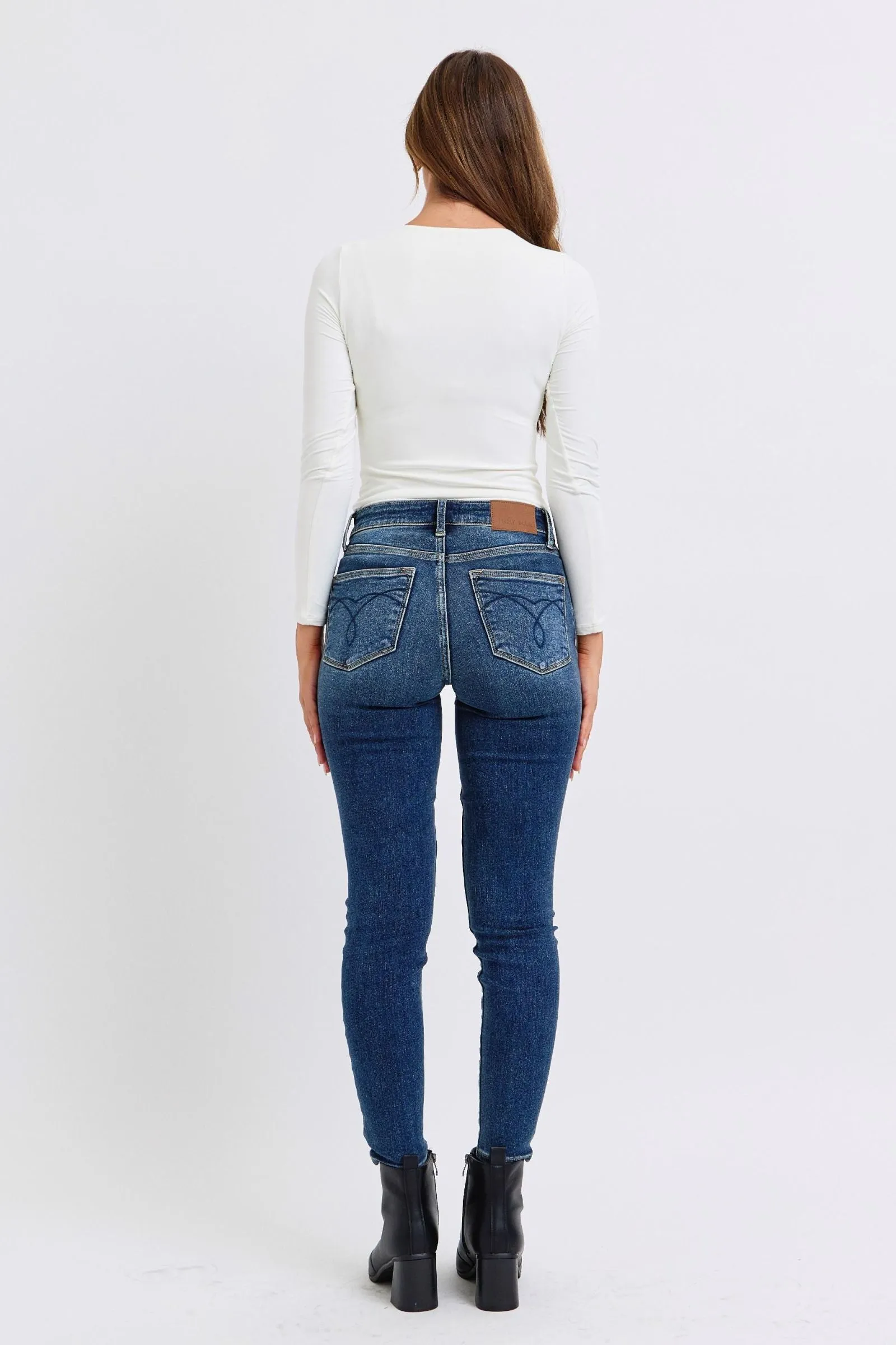 Judy Blue Mid Rise Thermal Skinny 82639