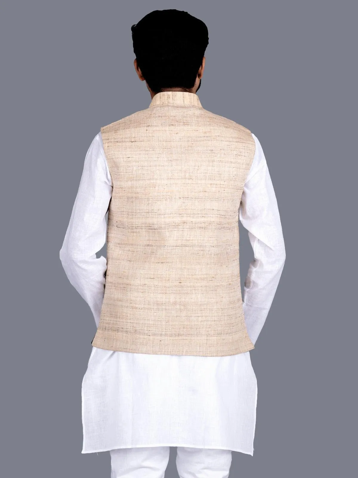 Ketya Matka Silk Neheru Jacket