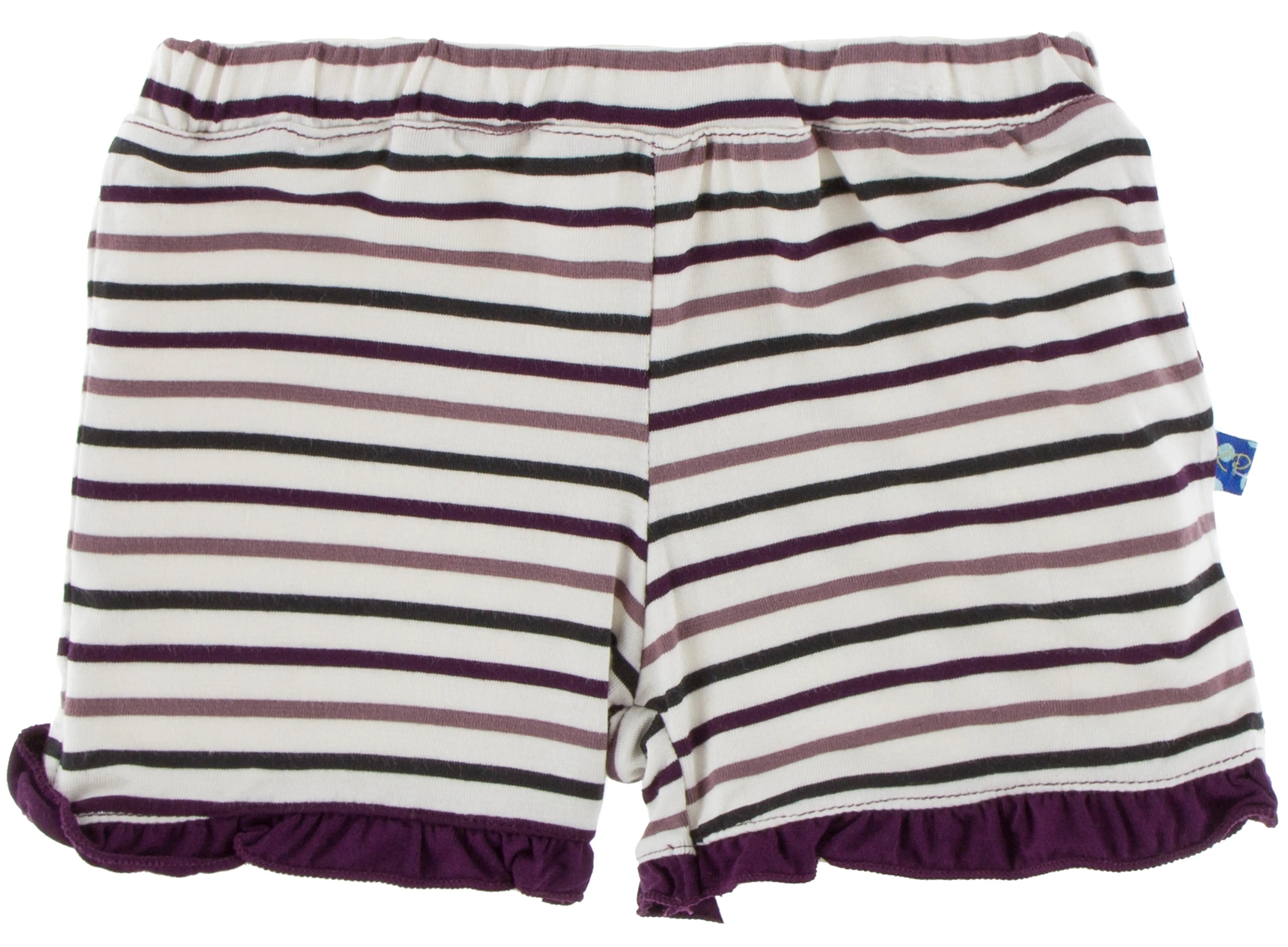 KicKee Pants Tuscan Vineyard Stripe Ruffle Shorts