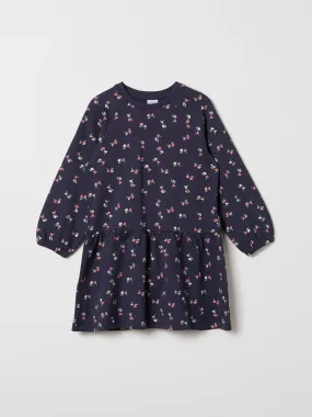 Kid Floral Sweatshirt Dress