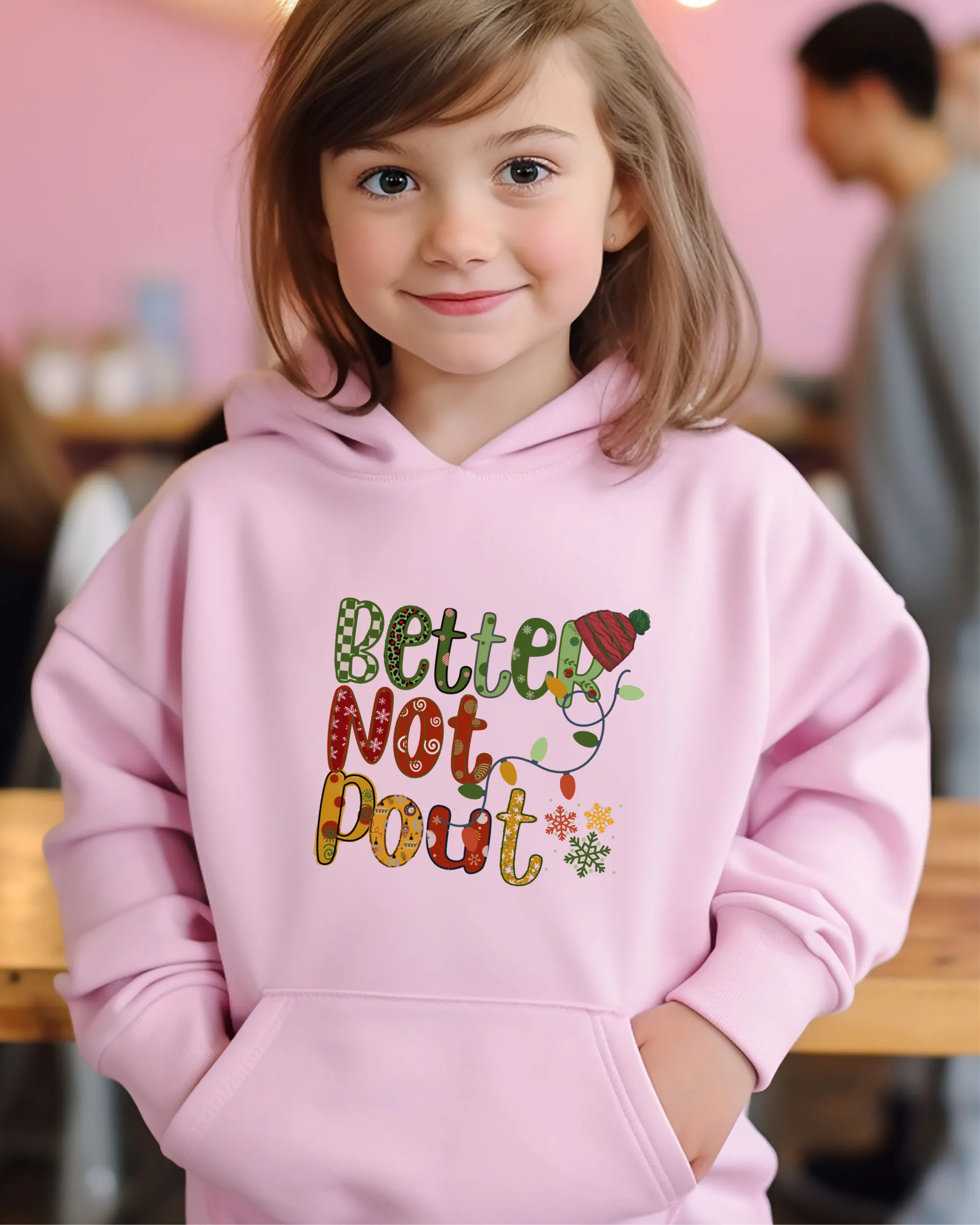 Kids or Youth Christmas Hooded Sweatshirt, Better Not Pout Hoodie, Cozy, Warm Sweatshirt, or Hoodie