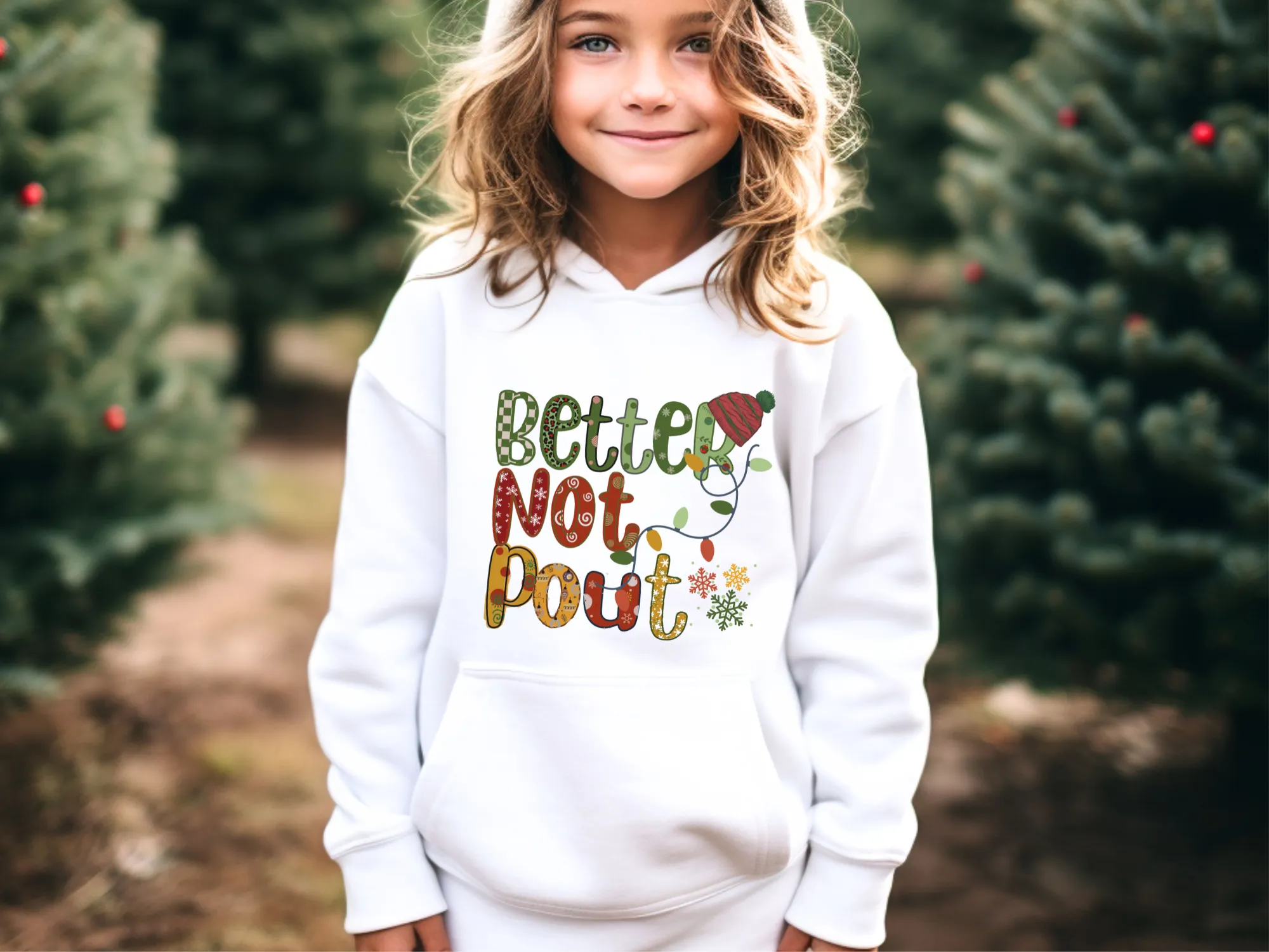 Kids or Youth Christmas Hooded Sweatshirt, Better Not Pout Hoodie, Cozy, Warm Sweatshirt, or Hoodie