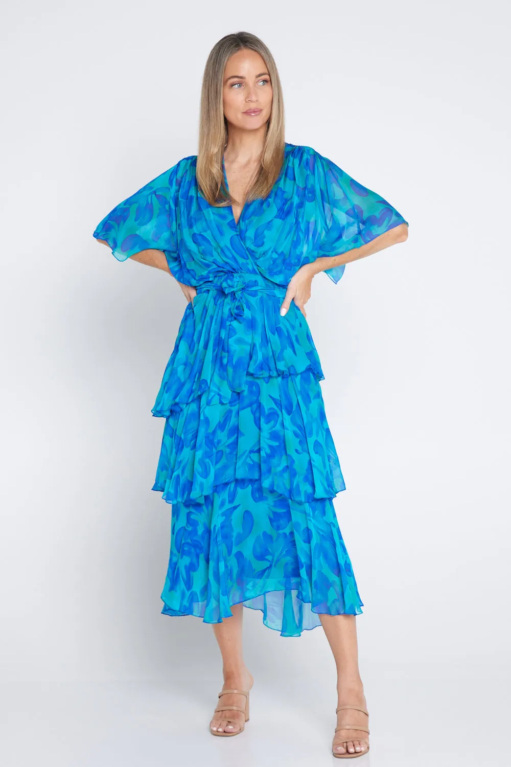 Loira Silk Dress - Oceanic