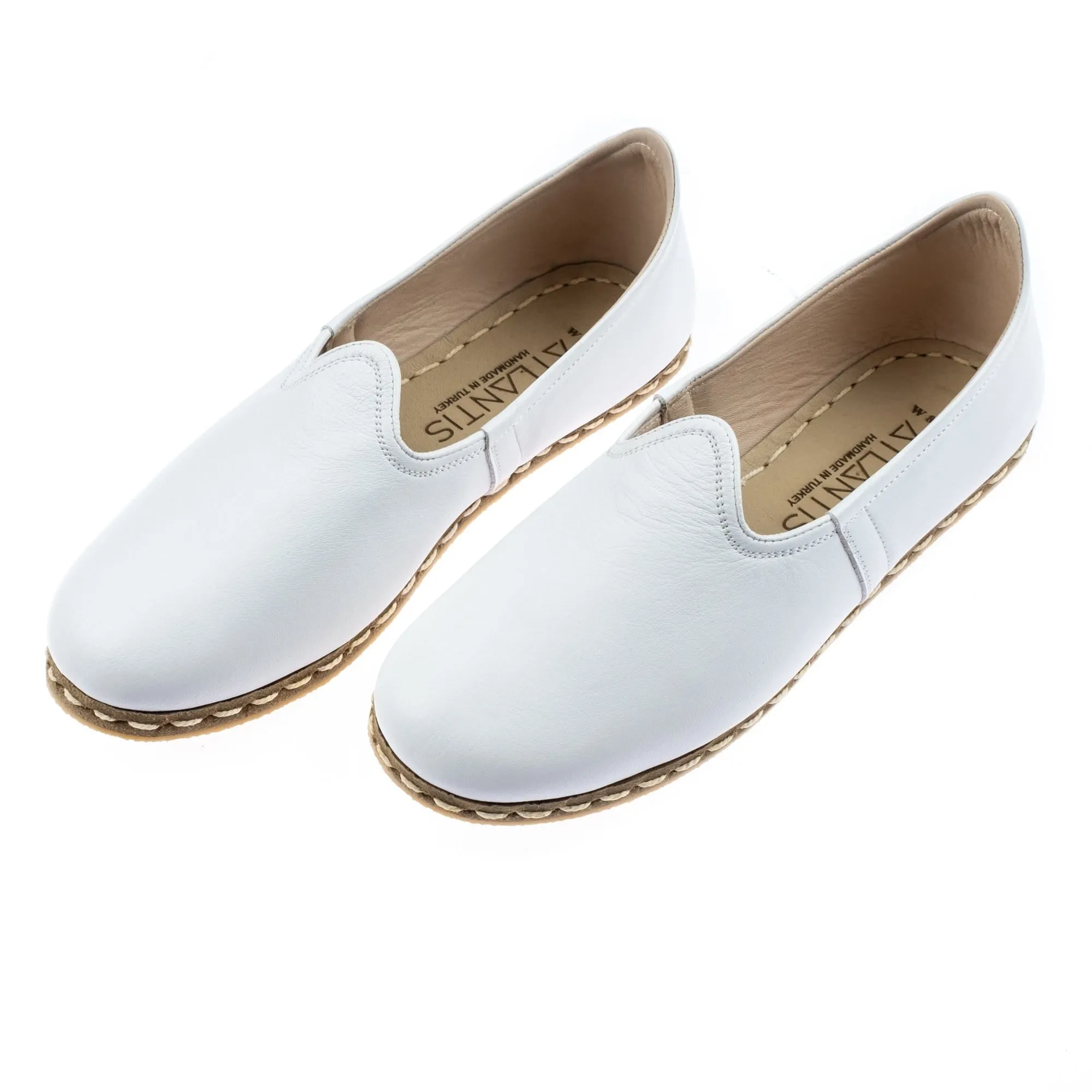 Men's White Slip On Shoes