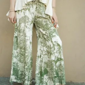 Micah Green Print Pants