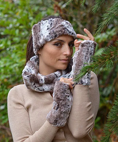 Neck Warmer - Luxury Faux Fur in Birch