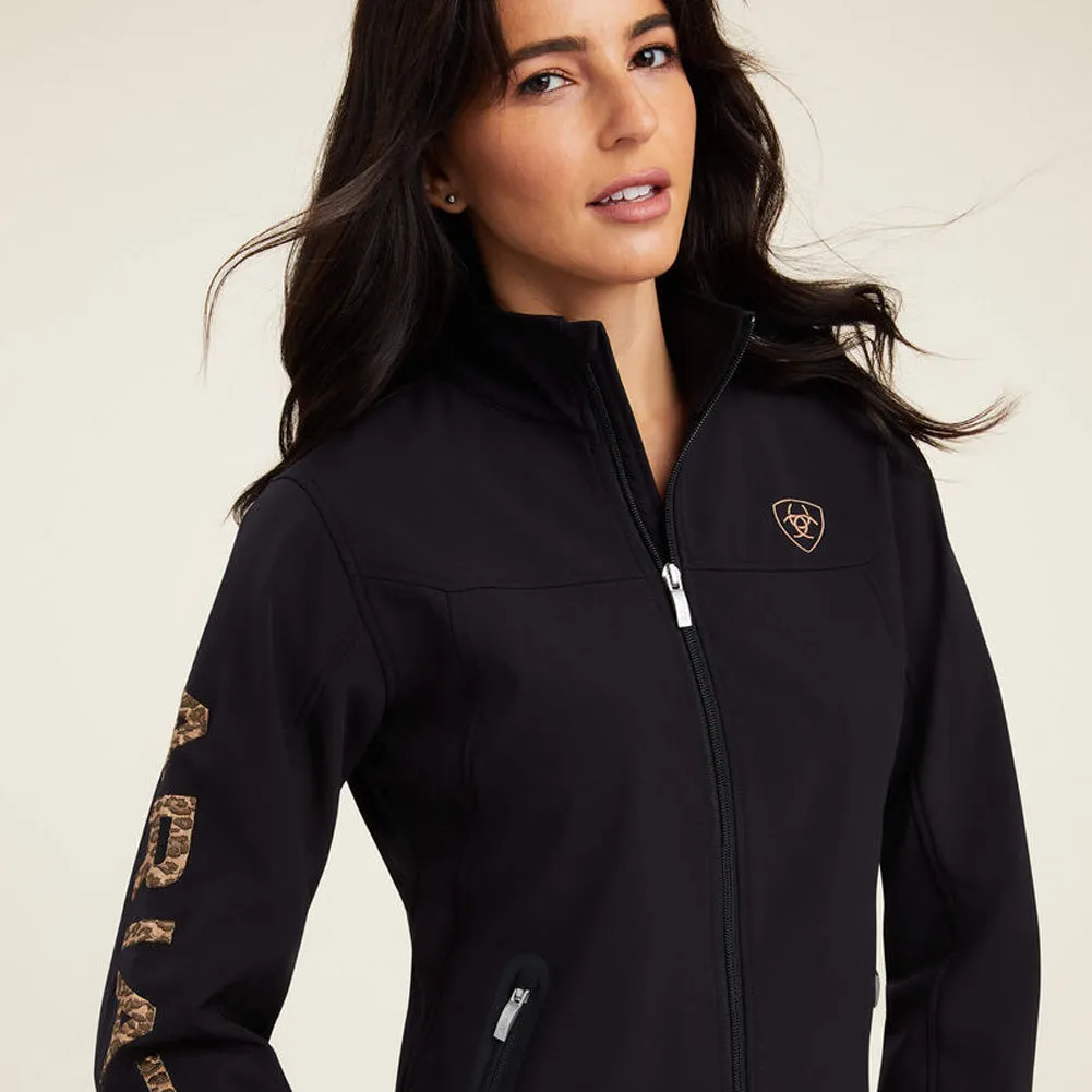 New Team Softshell Jacket in Black/Leopard by Ariat