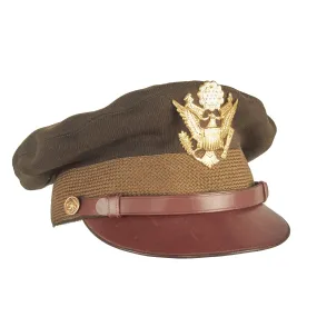 Original U.S. WWII US Army Officer’s Winter Service Crusher Cap by Luxenberg Of New York