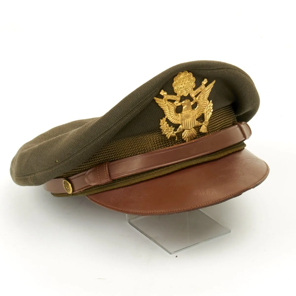 Original U.S. WWII USAAF Named Officer Crush Cap by Columbia Flight