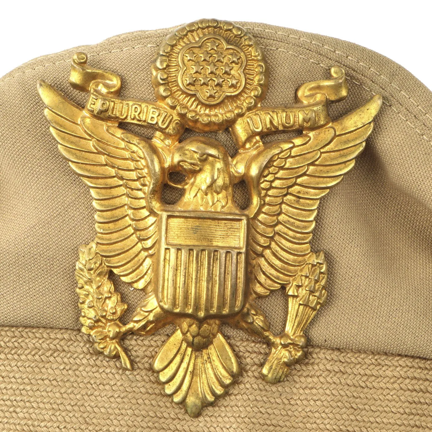 Original U.S. WWII USAAF Officer Summer Khaki Crush Cap by Imperial - Size 7 1/4