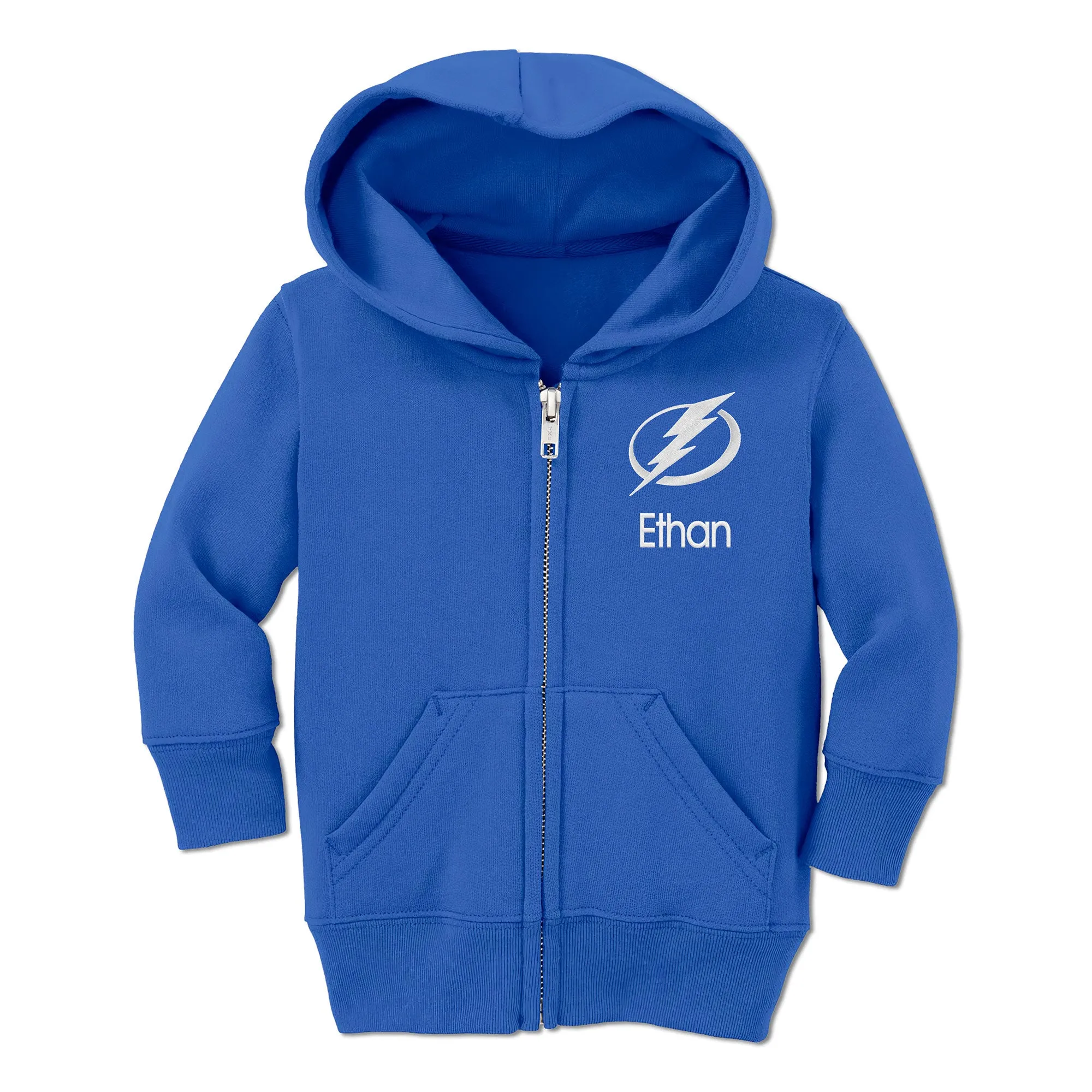 Personalized Tampa Bay Lightning Toddler Full-Zip Hooded Sweatshirt