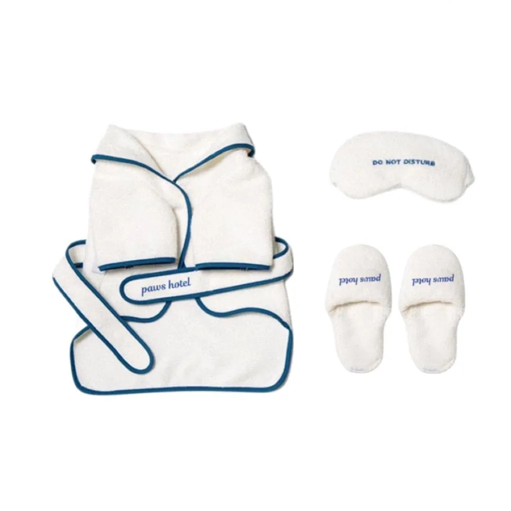 Pet Pyjamas Bathrobe Set With Eye Mask Slippers