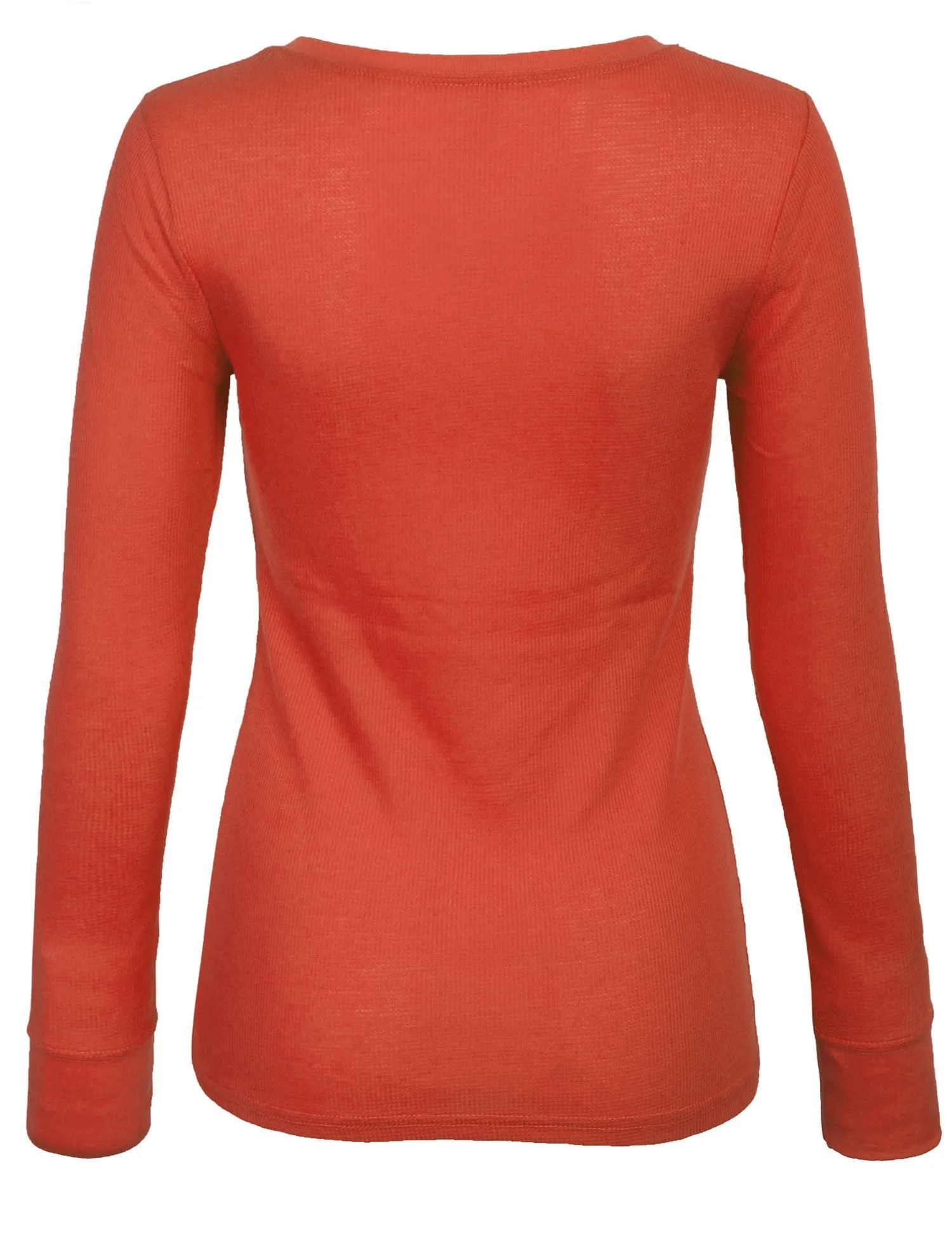 Plain Basic Round Crew Neck Thermal Long Sleeves T Shirt Top